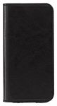 Skech Lisso Book Leather Diary Case - кожен калъф (естествена кожа) тип портфейл за iPhone 5 (черен)