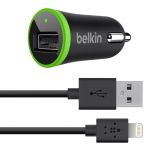Belkin 12V - захранване за кола с отделен Lightning кабел за iPhone 5, iPad 4, iPad Mini