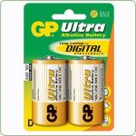 Алкална батерия ULTRA LR20 /2 бр. в опаковка/  1.5V GP- Цена за Блистер от 2 броя - GP BATTERIES