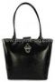 Дамска класическа черна чанта с лента,Италианска естествена кожа
