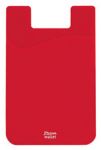 Out Of Style Phone Wallet Red - практичен силиконов джоб, прикрепящ се към гърба на вашето мобилно устройство (червен)
