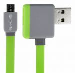 4smarts StackWire Micro-USB Data Cable 1m - компактен microUSB кабел с USB изход за мобилни устройства с microUSB вход (сив-зелен)