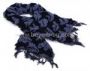 Виж оферти за Пухкав, еластичен, обемен и голям шал в 2 тона на синьото 250 см